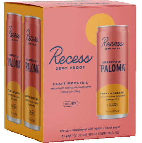 RECESS ZERO GRAPEFRUIT PALOMA MOCKTAIL 4PK CAN