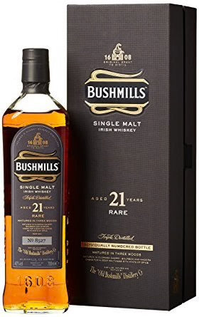 BUSHMILLS 21 YR IRISH WHISKEY