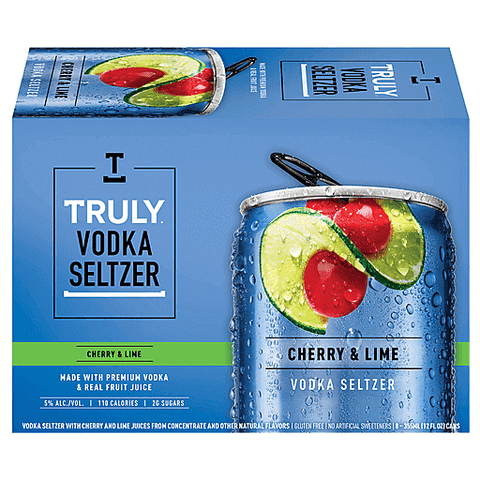 TRULY VODKA SELTZER CHERRY & LIME CAN 4PK