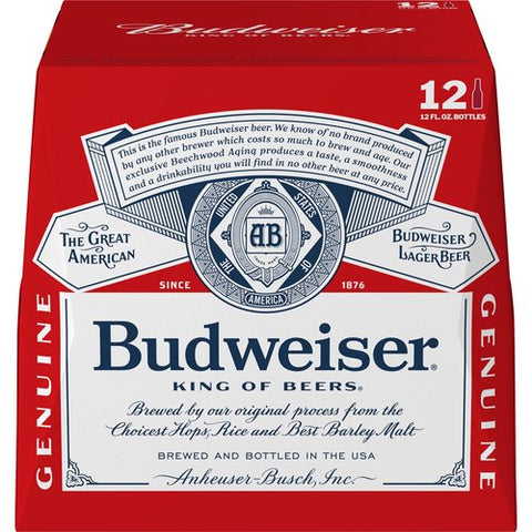 BUDWEISER BOTTLE 12PK