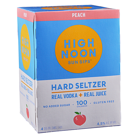 HIGH NOON PEACH VODKA SODA 4PK