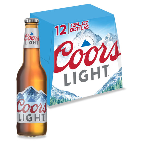 COORS LIGHT BOTTLES 12 PK