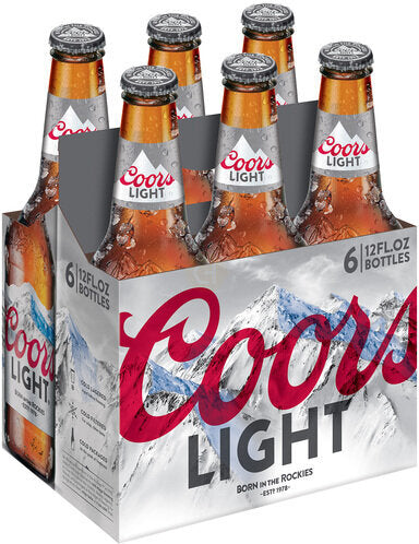 COORS LIGHT BOTTLES 6PK