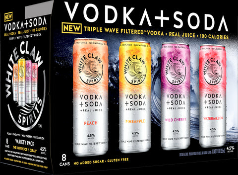 WHITE CLAW VODKA SODA VARIETY 8PK