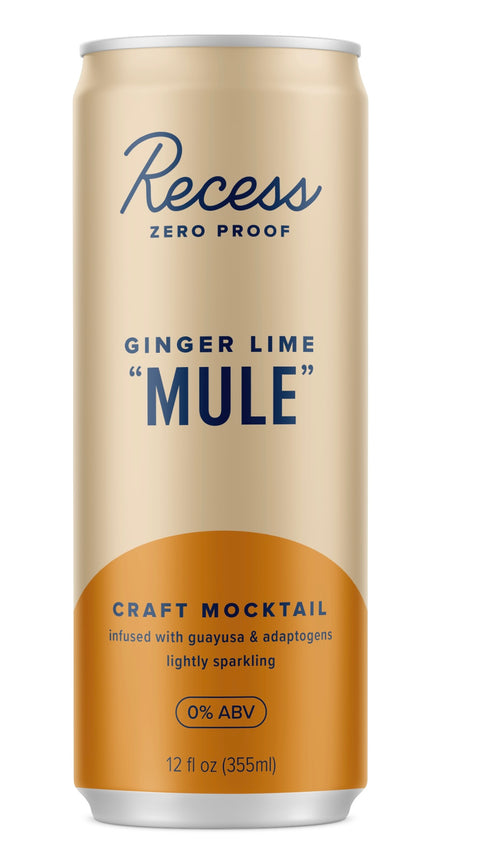 RECESS ZERO GINGER LIME MULE MOCKTAIL 4PK CAN