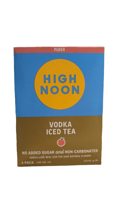 HIGH NOON ICED TEA PEACH 4PK