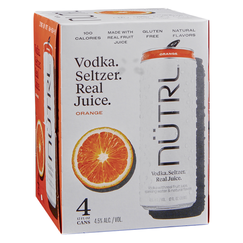 NUTRL VODKA ORANGE 4PK